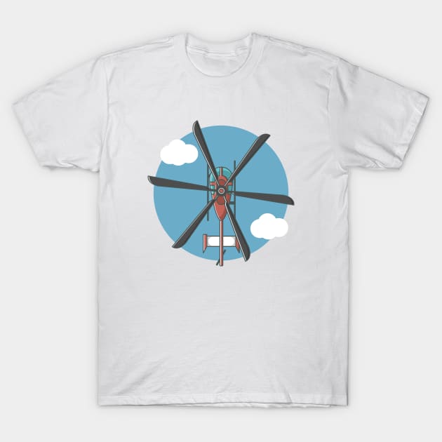 helicopter T-Shirt by fflat hds